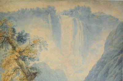 Abrahm Louis Rodolphe Ducros (Moudon 1748-Losanna 1810) Cascata delle Marmore presso Terni, 1785