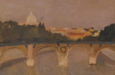 Carlo Quaglia, (Terni 1903-Roma 1970), Ponte sul Tevere