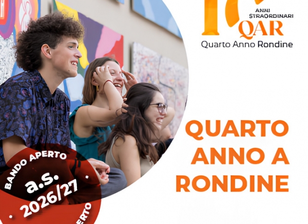 Prorogata al 18 maggio la scadenza per partecipare al bando Quarto Anno Rondine
